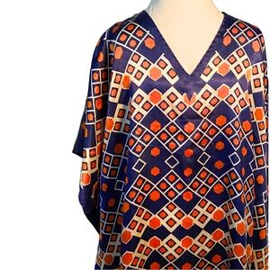 Vintage Winlar Geometric Print Kaftan Mrs Roper style